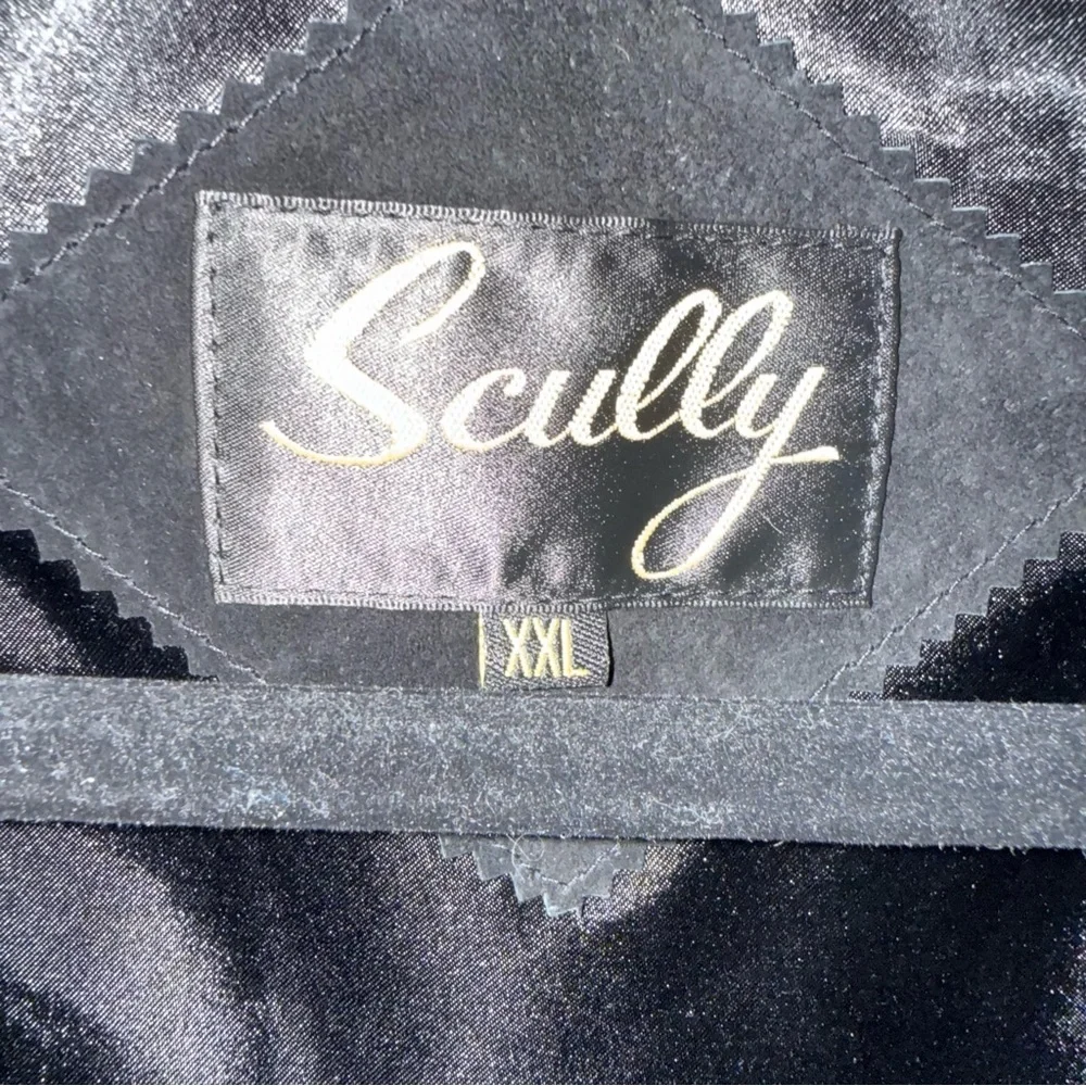 SCULLY Black Suede Leather Metal Snaps Western Vest Men’s XXL